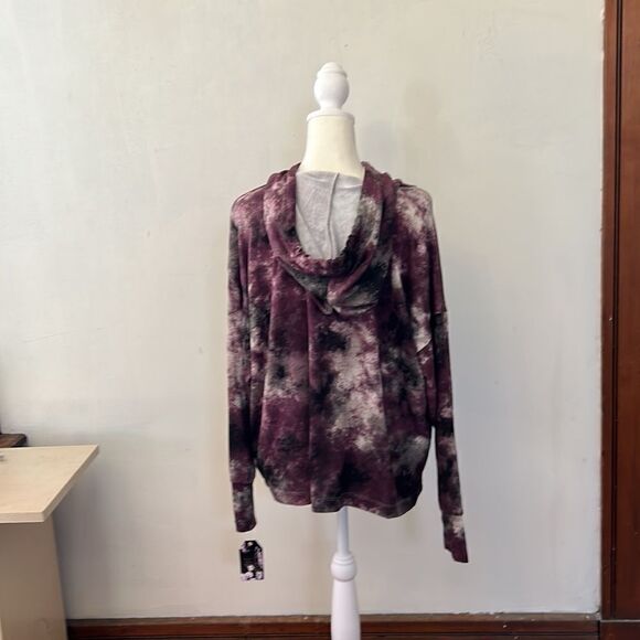 Midnight Bakery purple multicolored long sleeve hoodie Size M NWT - Picture 4 of 9